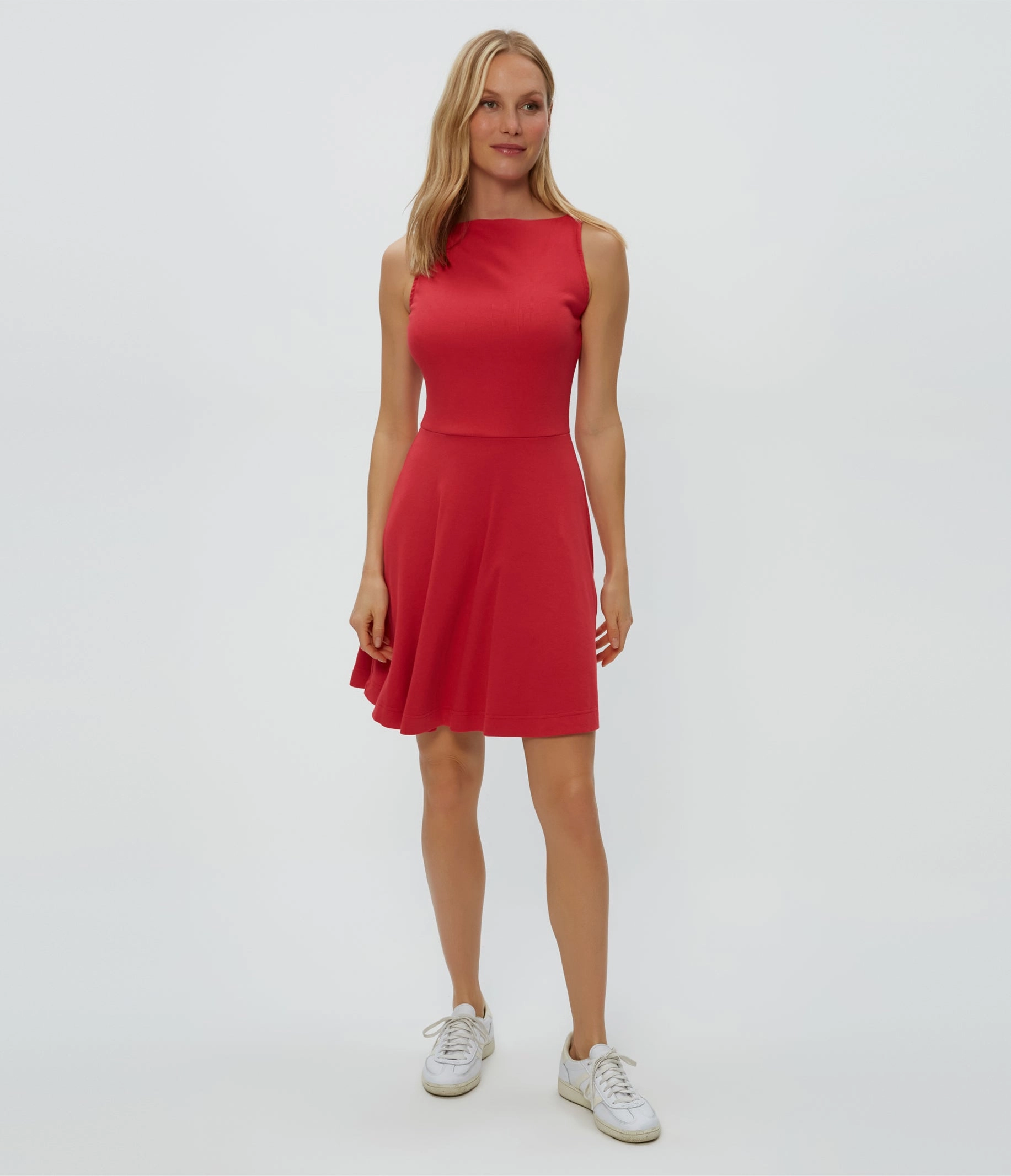 Subtle Flex ANDY ULTRA RIB MINI SKATER DRESS
