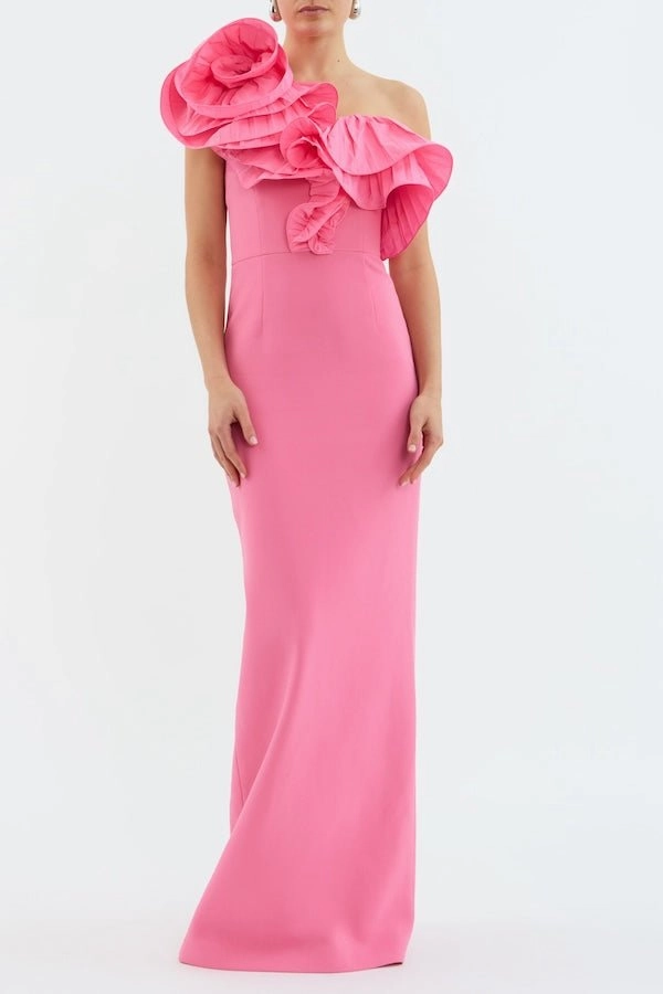 Rosita Gown Shrimp Pink Street-Style