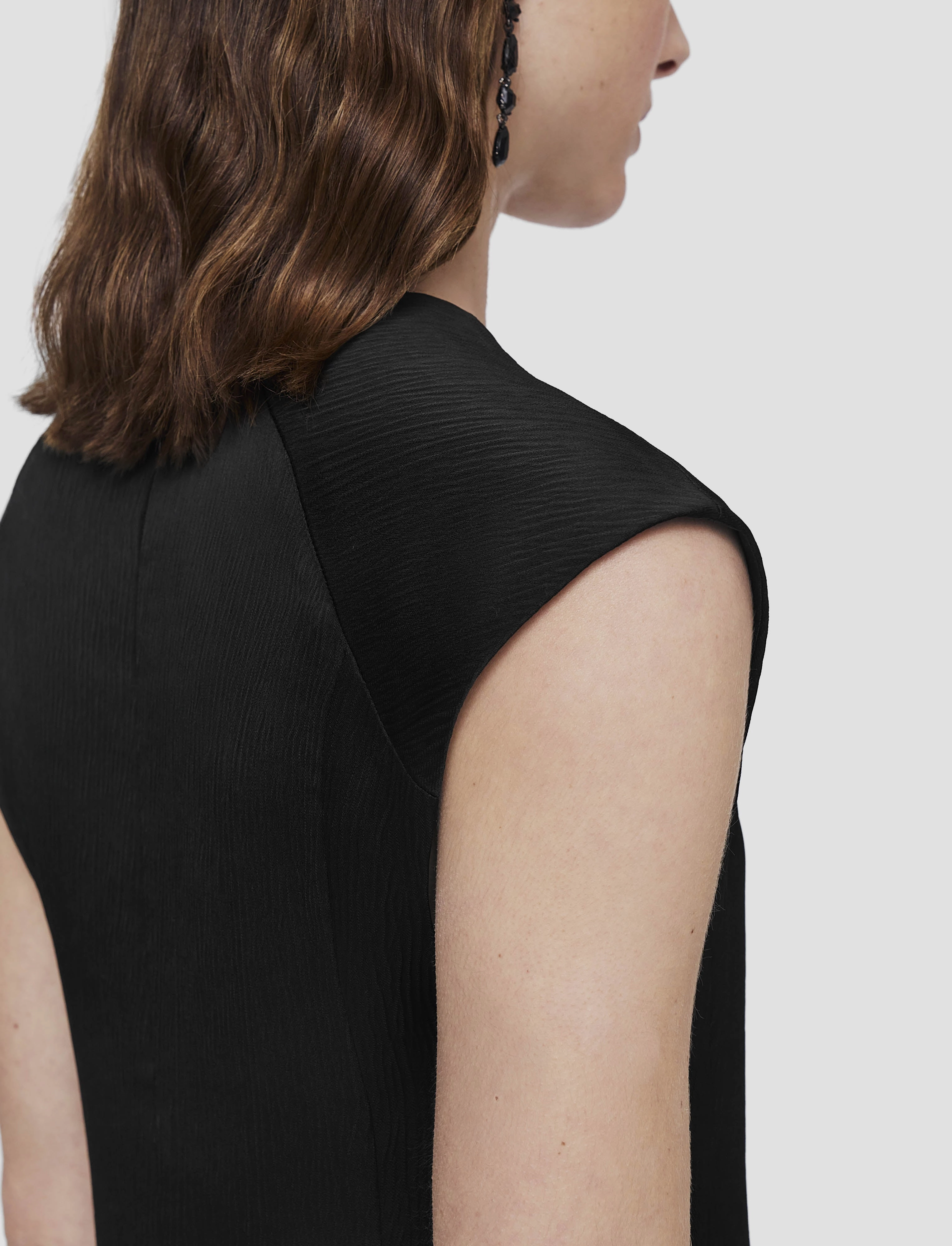 Lutece Textured Viscose Dress Minimal Motion