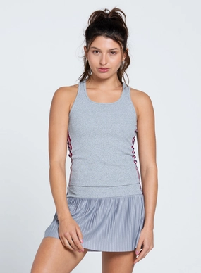 Berry Stripe Rib Tank FlexibleCollarStructure TaglessComfort