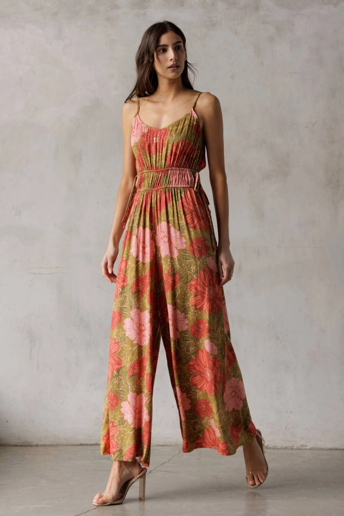 SADIE SLEEVELESS FLORAL JUMPSUIT Music Hot Everyday Charming