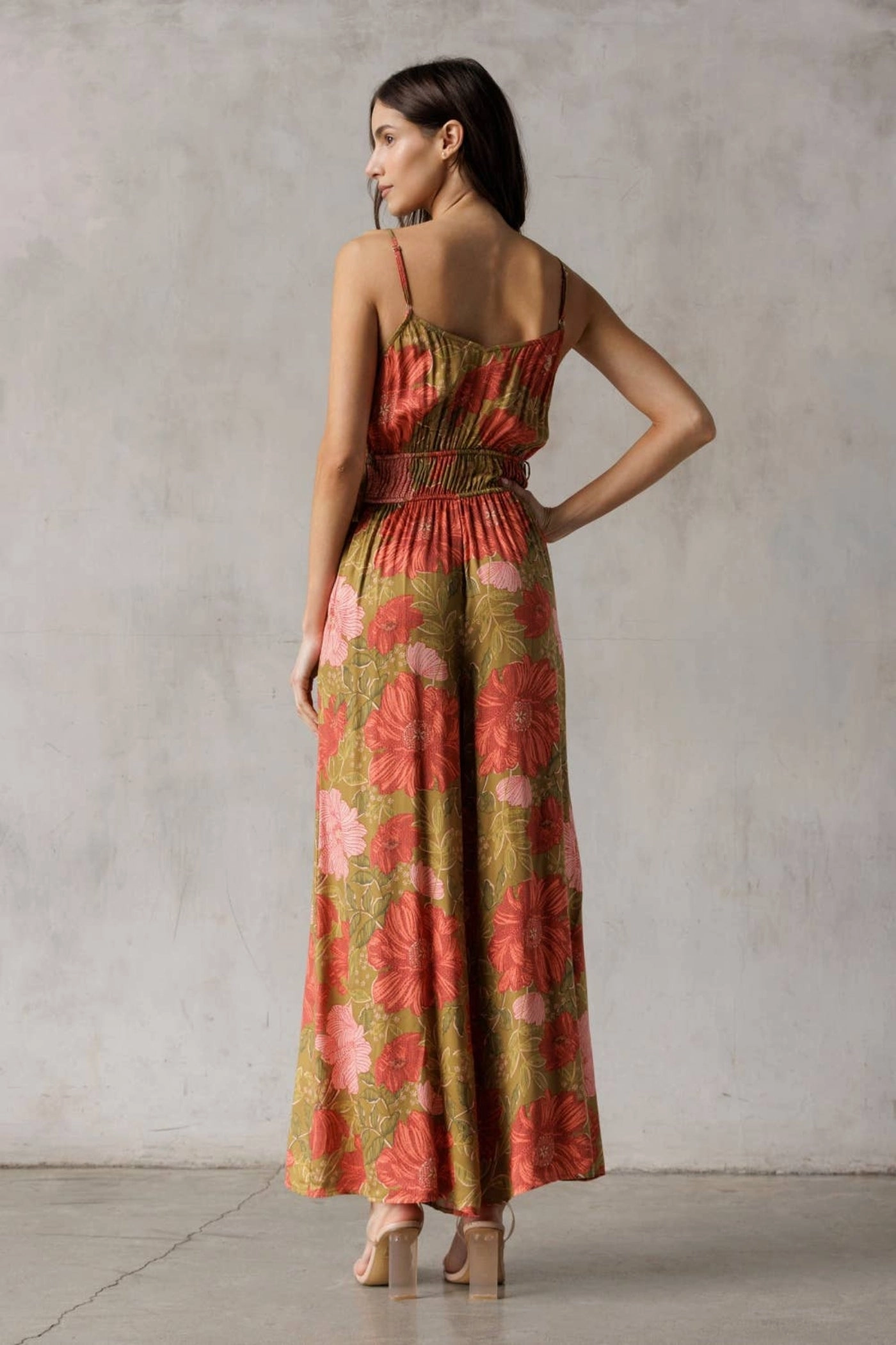 SADIE SLEEVELESS FLORAL JUMPSUIT Loose Unique