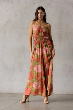 SADIE SLEEVELESS FLORAL JUMPSUIT Classic Work