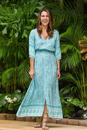 EasyCareMaterial Adjustable Straps Kelsey Dress / Seafoam