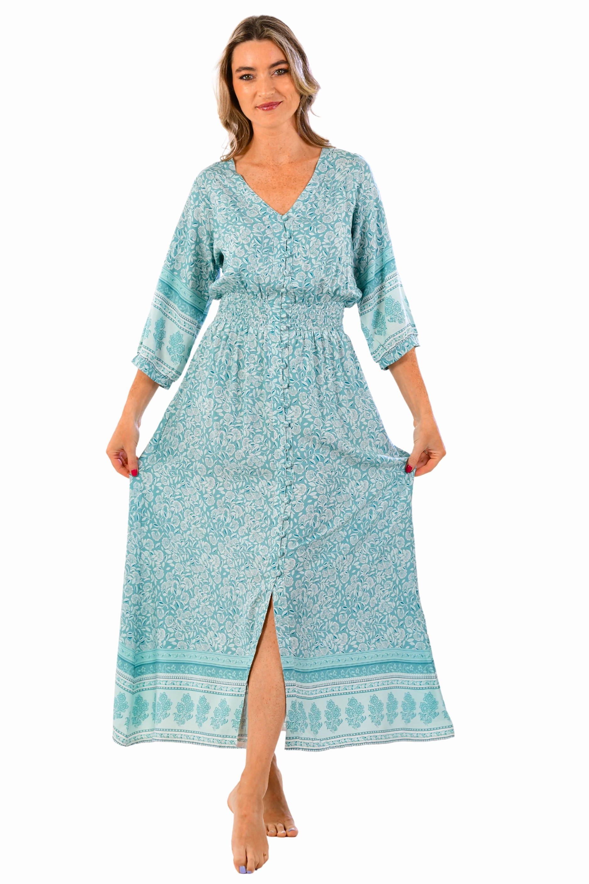 Kelsey Dress / Seafoam Sophisticated Cut Fresh Appeal