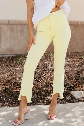 Brad Tummy Control Kick Flare Saige Jeans (Yellow) Practical Fit