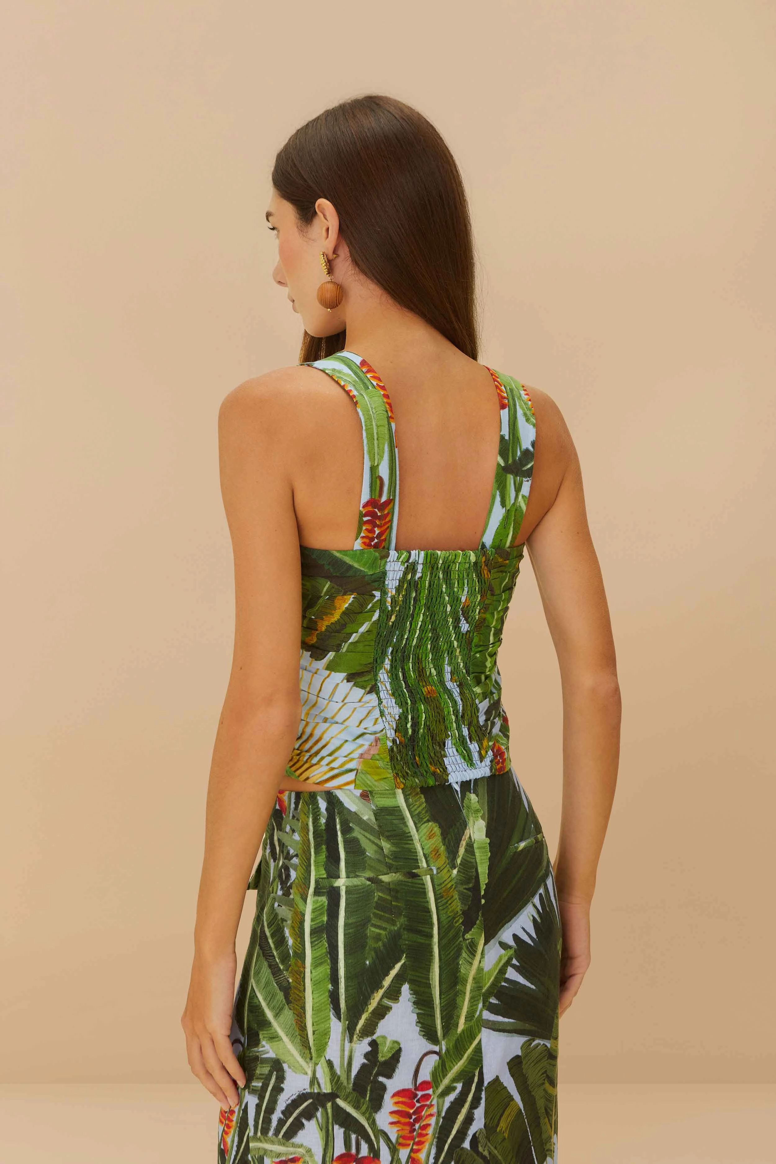 Amazonia Forest Blue Maxi Skirt Transitional Wear