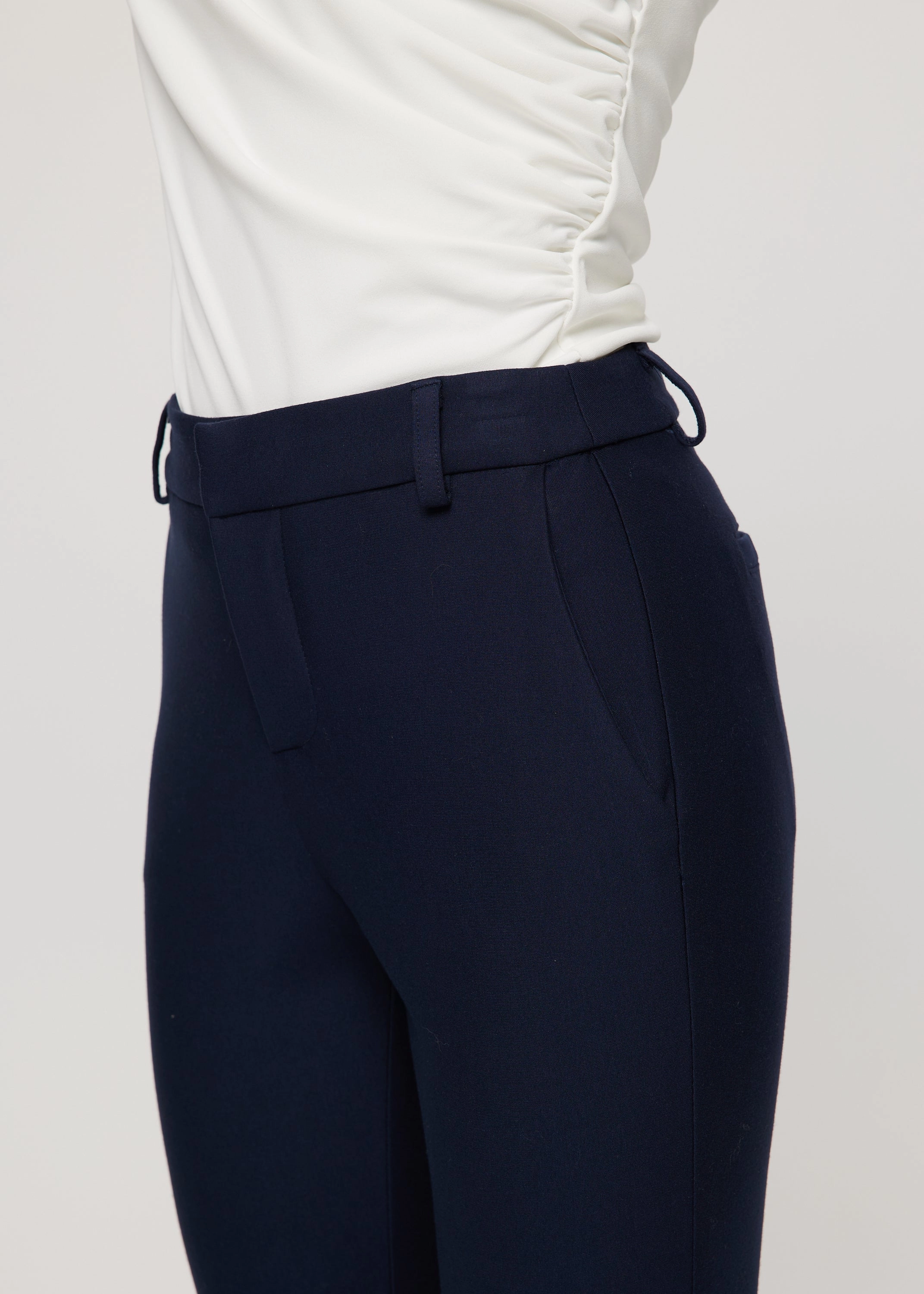 Go Anywhere Casey black ponte pant with belt loops