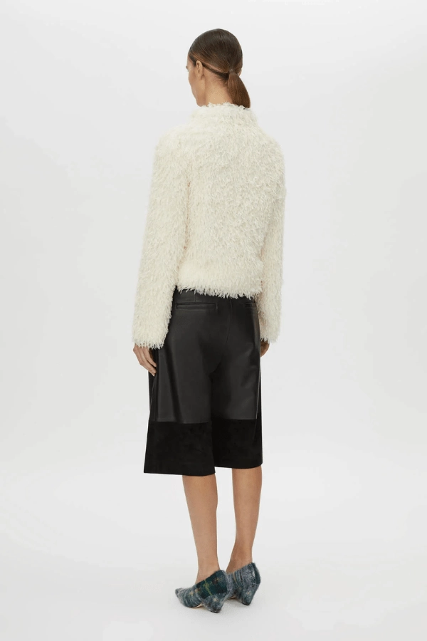 AntiStaticMaterial Frieze Mini Dress Cream