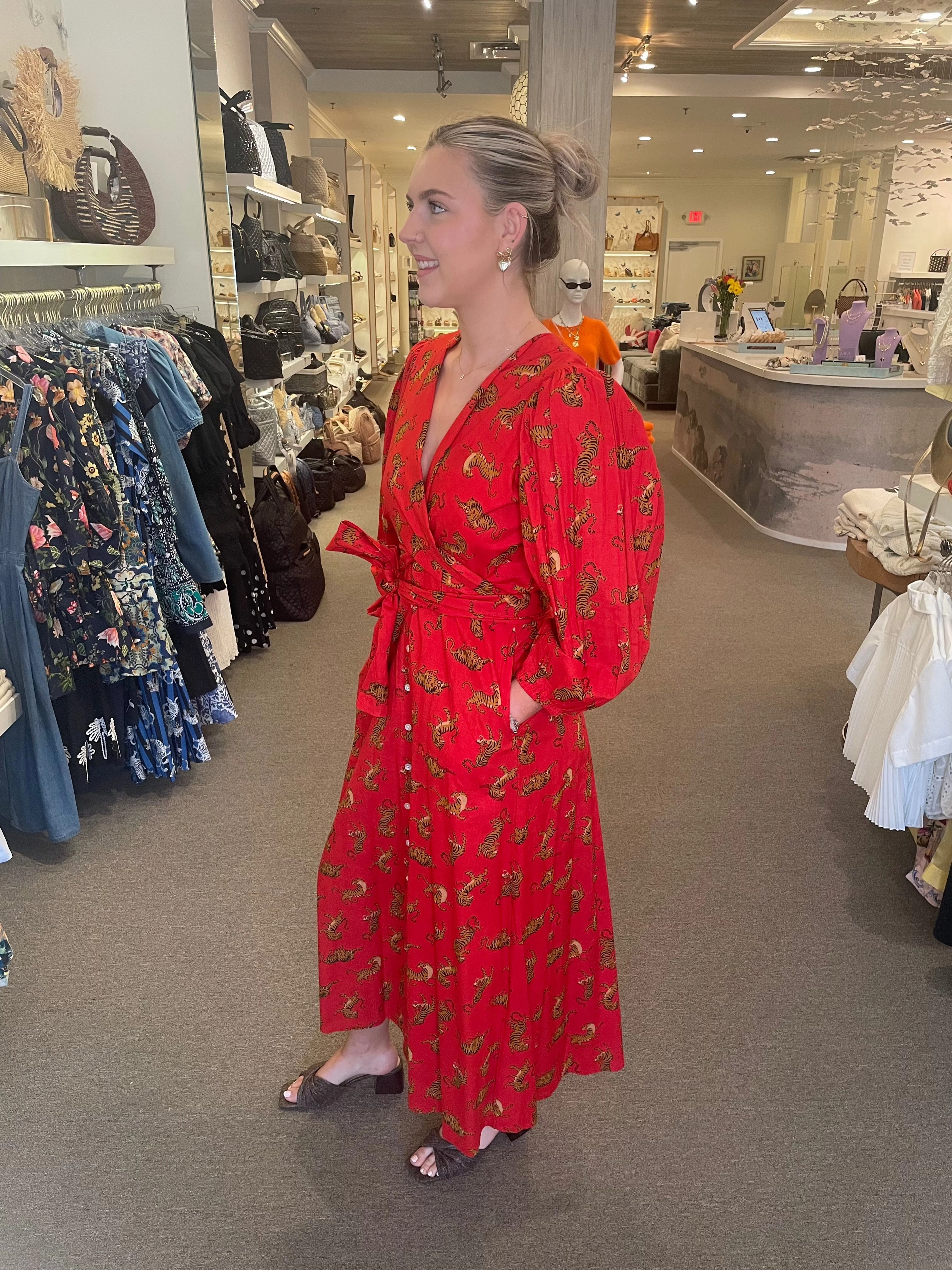 Timeless Beauty Mix-And-Match Monica Tiger Dress Red