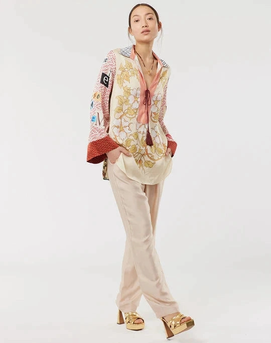 Caroline String Tie Collar Oriental Fun Design