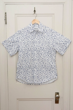 Tagless Collar SublimatedPrint Trev Button Down (Sizes S, M)