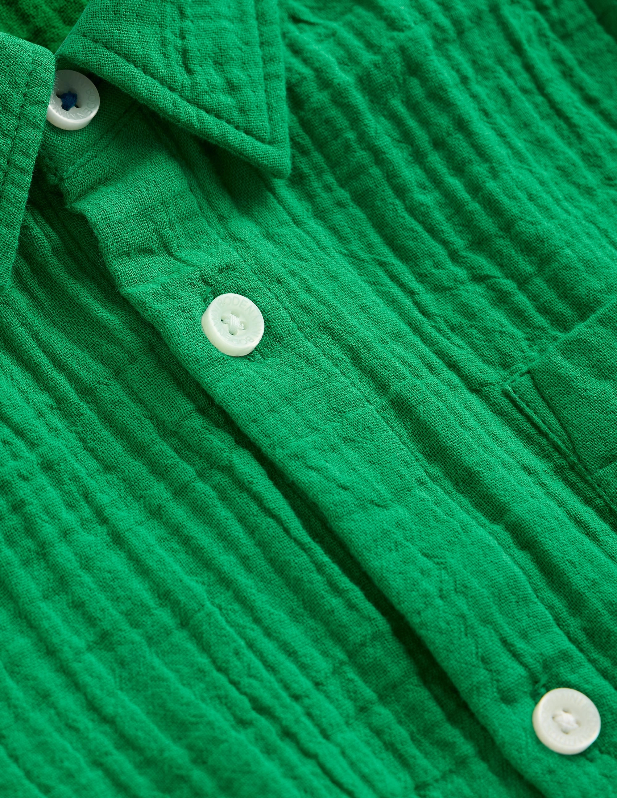 UV protection layer Double Cloth Shirt-Rich Emerald