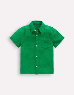 StretchKnit Thermal Insulation Tech Double Cloth Shirt-Rich Emerald