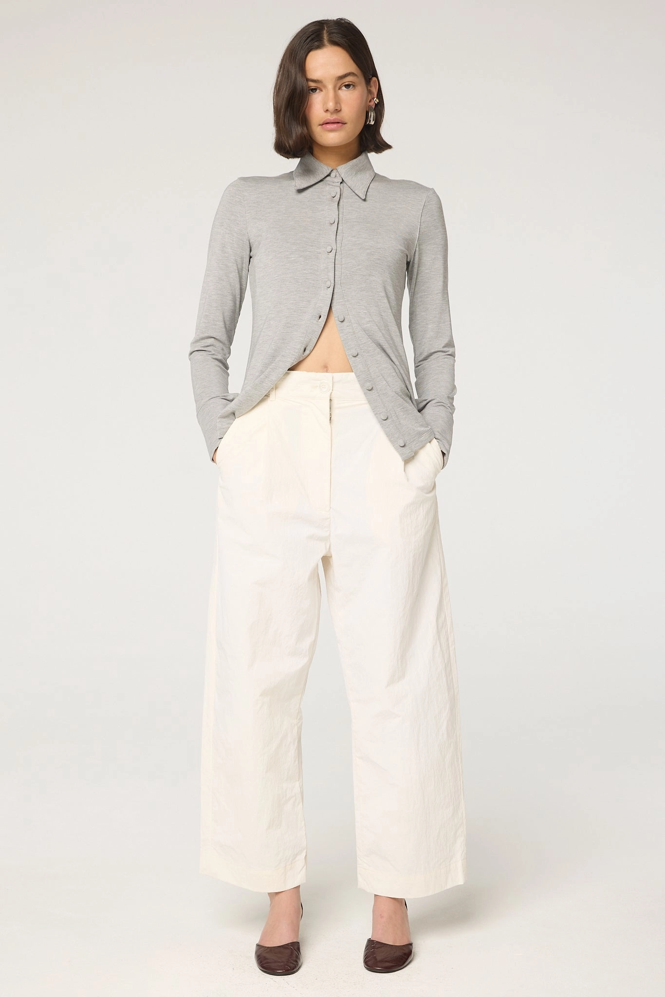 Layered Collar Multi Pocket Functional Design SPAZZI TOP