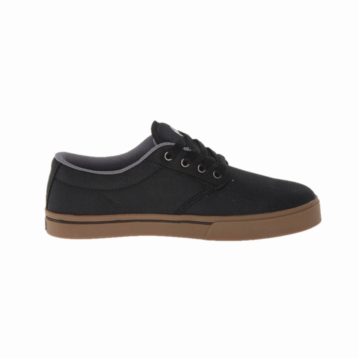 ETNIES 4101000323 968 JAMESON 2 ECO MN'S (Medium) Black/Gum/White Canvas Skate Shoes Comfortable Heel Cup All Rounder