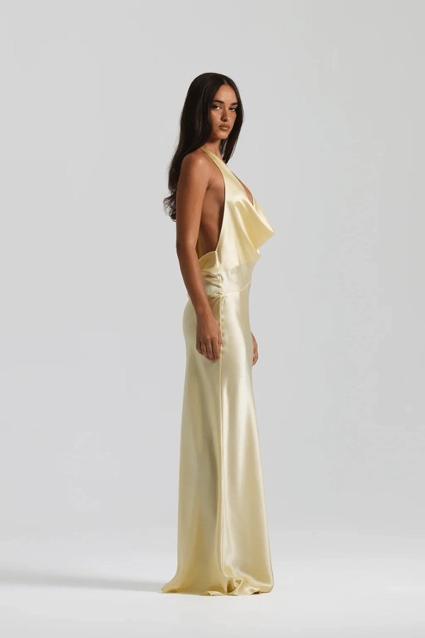 Square Neck Gabi Gown Lemon