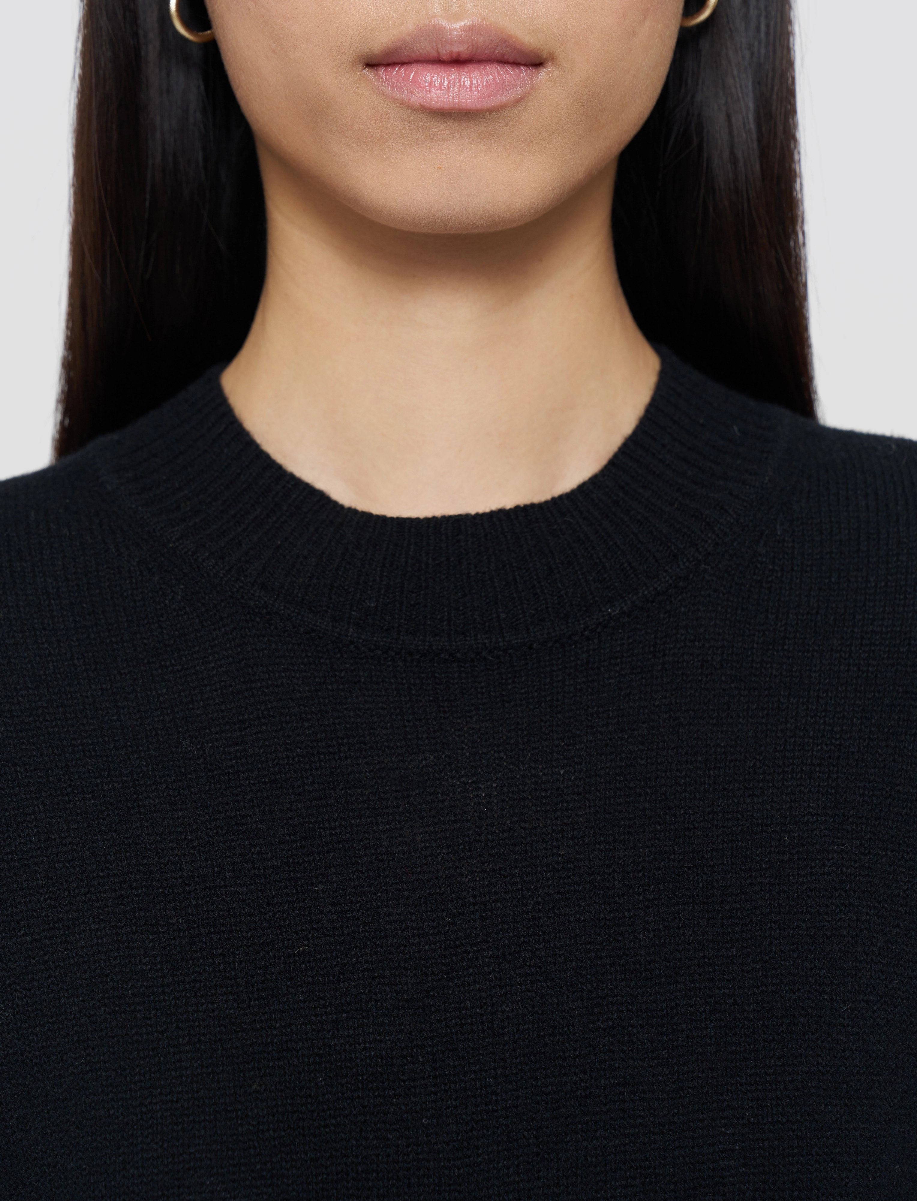 Resort-Wear Sleek Style Overlay Wool Dress