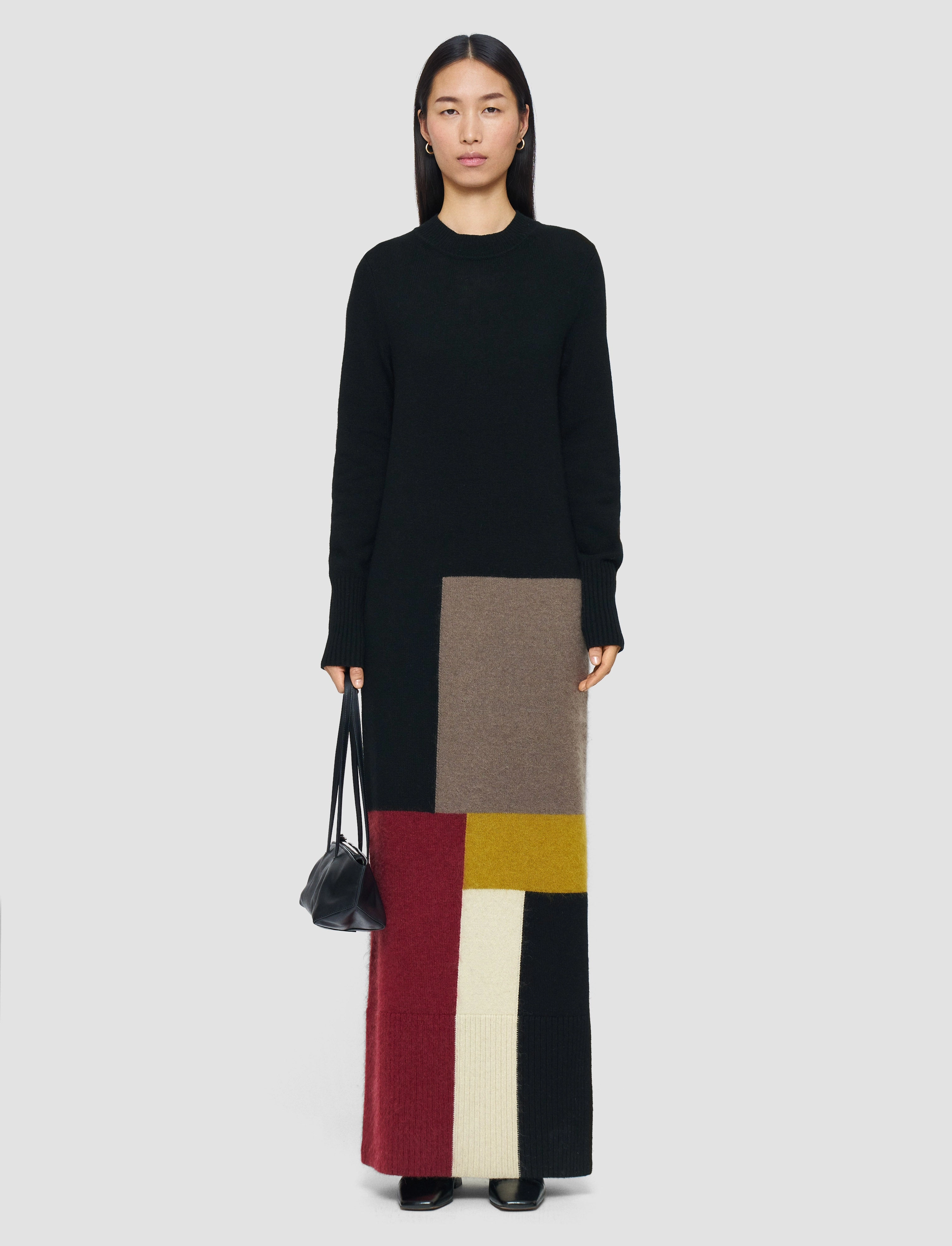 Minimal Harmony Overlay Wool Dress
