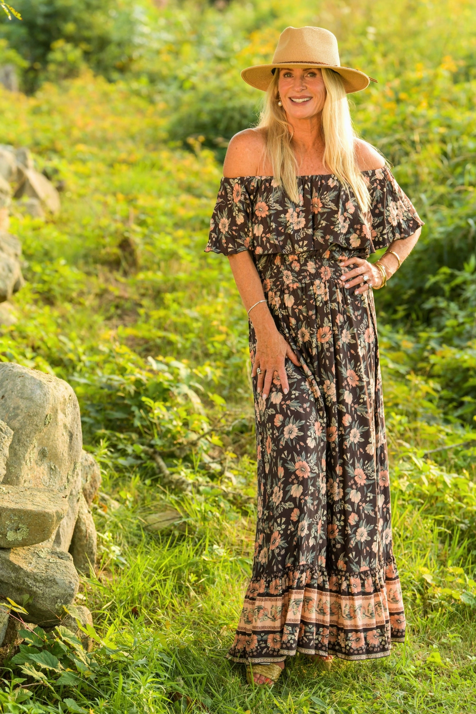 Stella Dress / Brown Orange Party Perfect