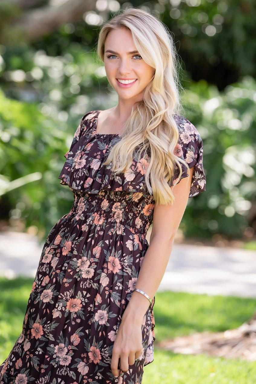 Stella Dress / Brown Orange Petite-Size Travel Staple