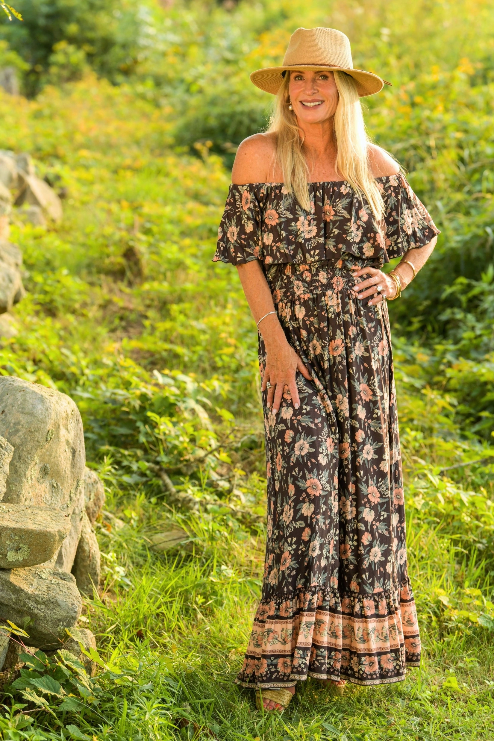 Stella Dress / Brown Orange Relaxed Mood Fashion Fit