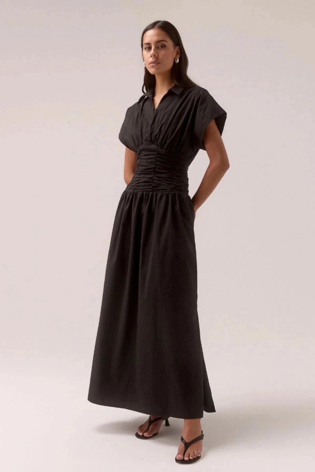 Stellar Dress Black Vibrant pattern Travel Option