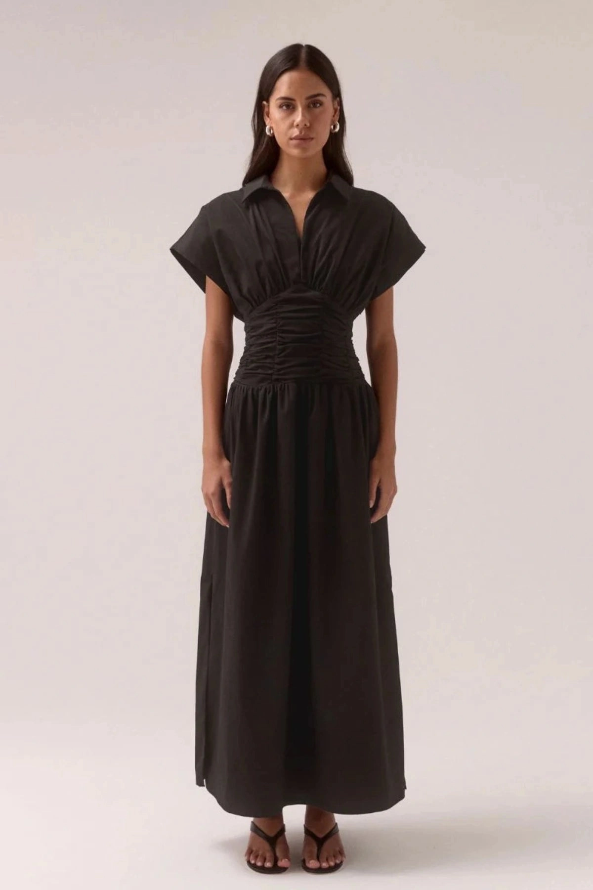 Stellar Dress Black Festive Wear Cozy Layering