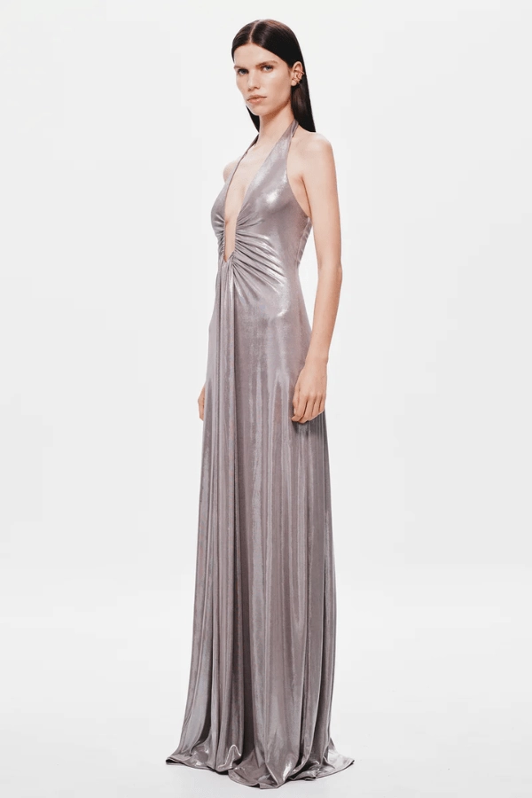 The 'Jennifer' Foil Jersey Cinder Heart Tone A Line Cut