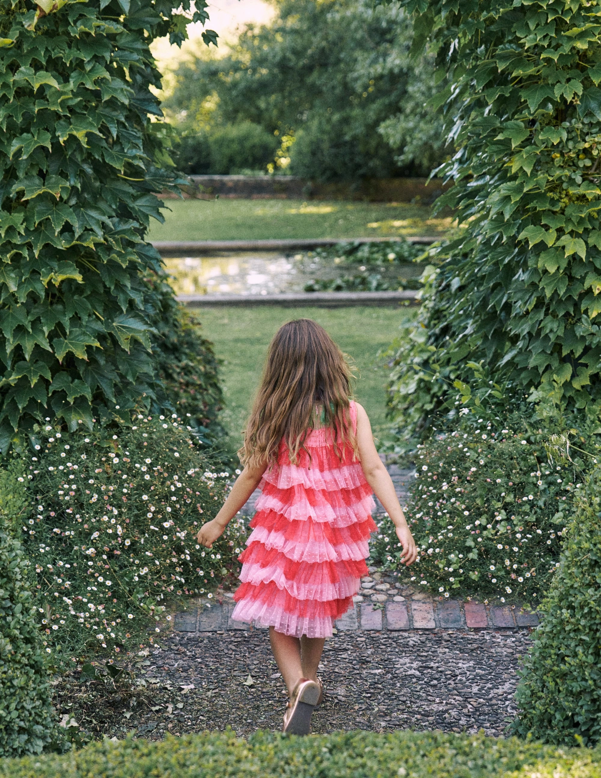 Formal Style Smart Layers Strawberry Tulle Dress-Red/Pink
