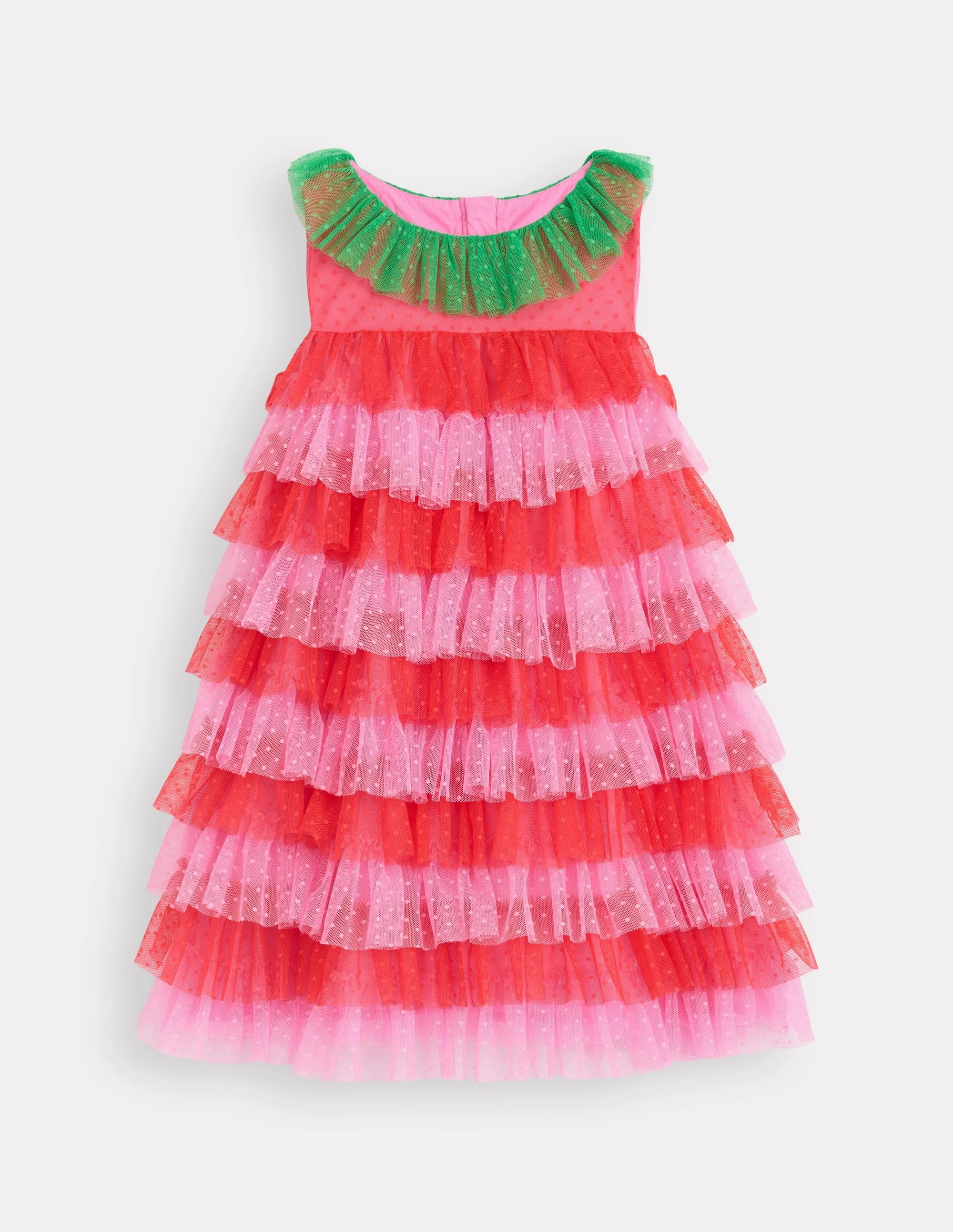Strawberry Tulle Dress-Red/Pink Silky Mood Chic Mom