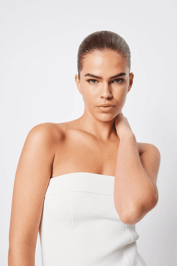 Monaco Mini Dress White Stylish Look Refined Simplicity