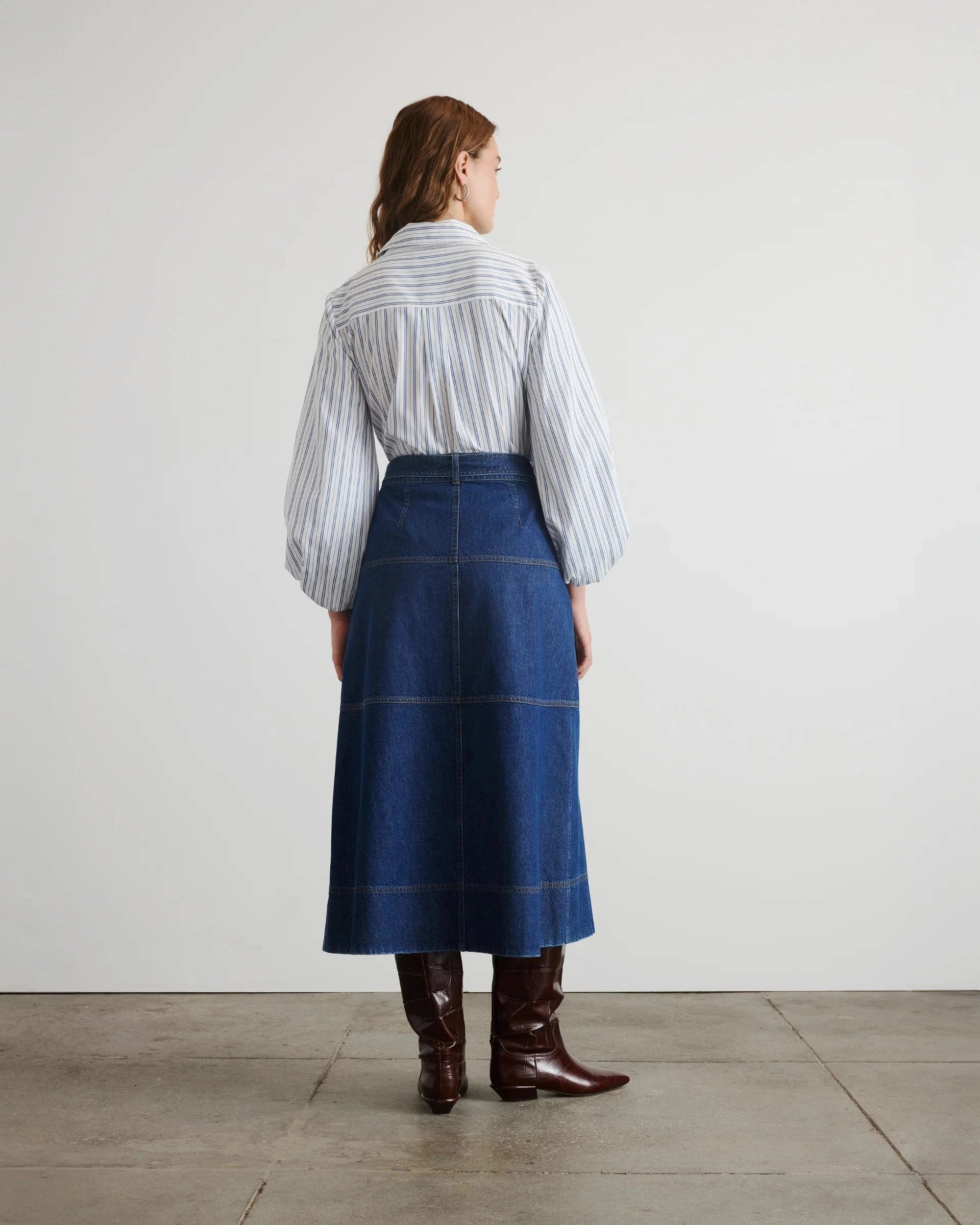 Simple Look Clean Fit Hudley Skirt Classic Indigo Blue