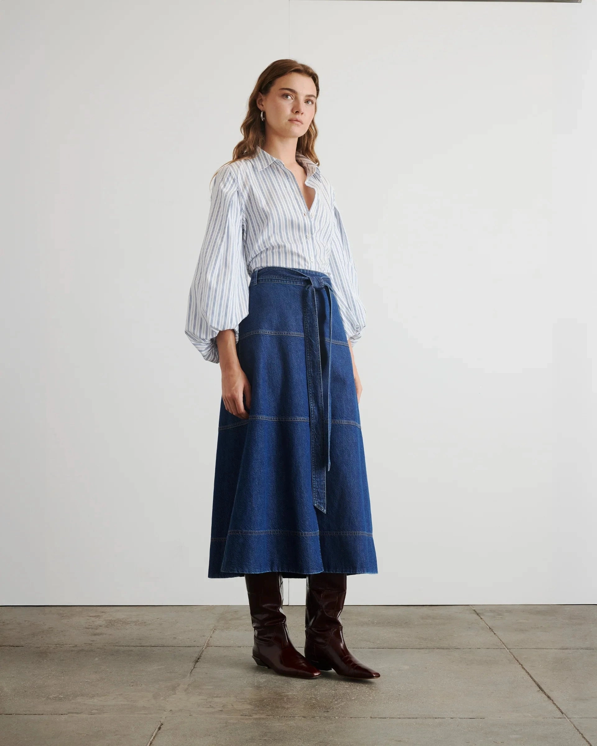 Cozy Tones Hudley Skirt Classic Indigo Blue