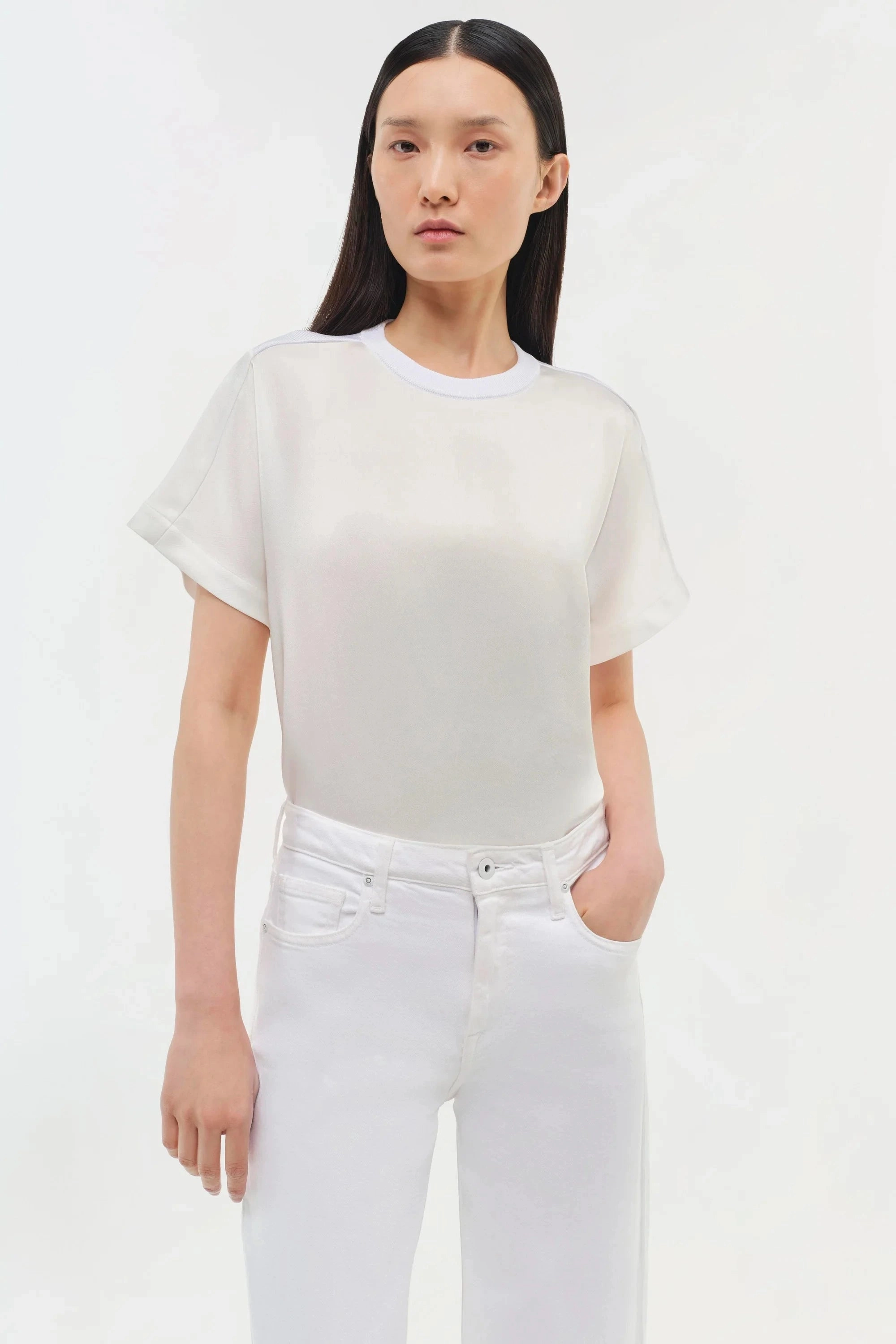 Tailored Seams EcoFriendly Dye Addy T-Shirt White