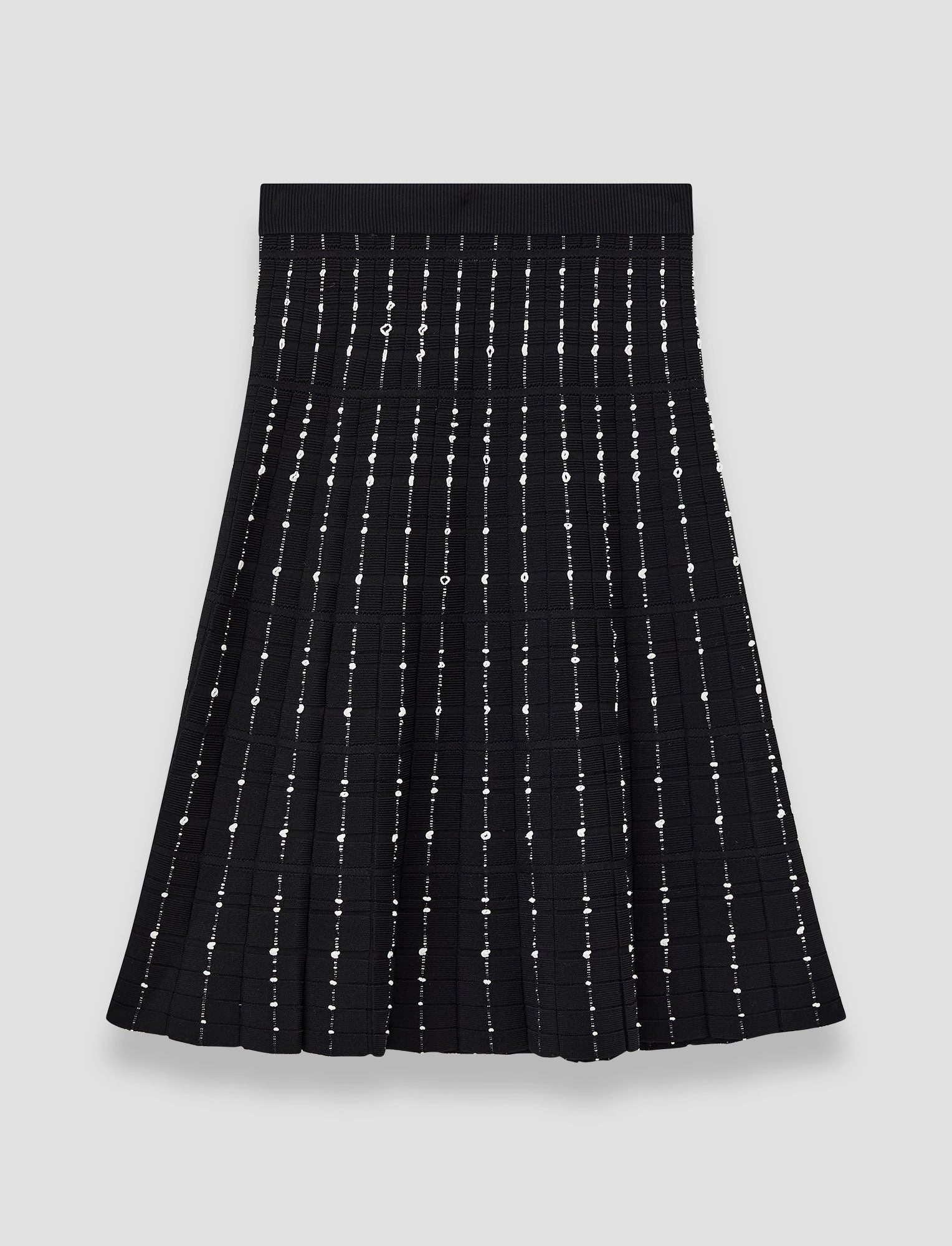 Fragmented Stripes Knee Length Skirt Breathable Material