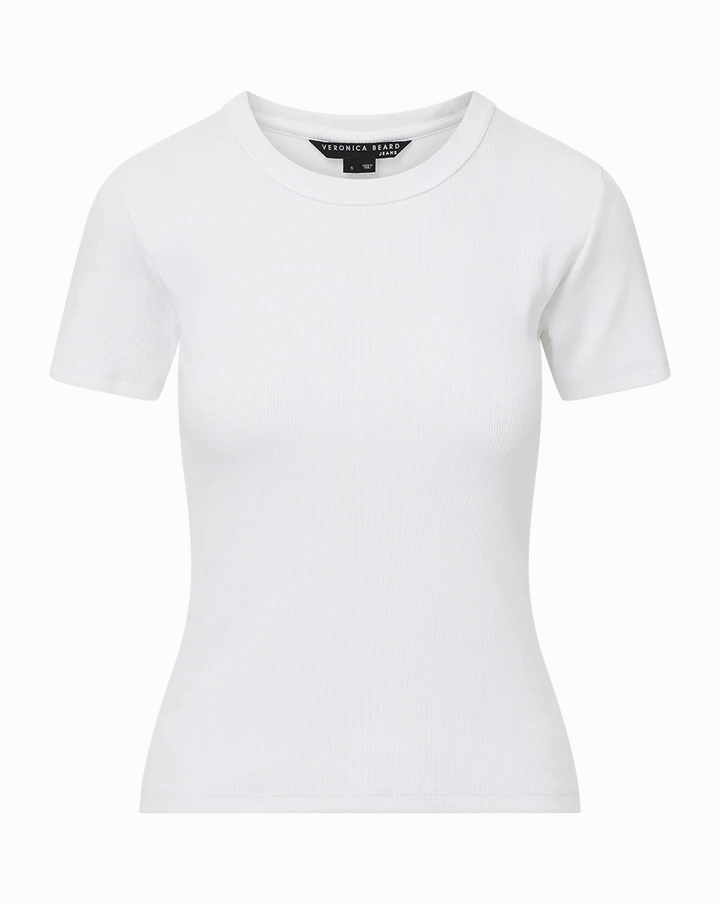 RelaxedSilhouette Pruitt Ribbed Tee White