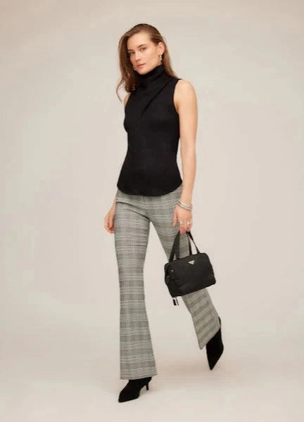 Ultra Soft Texture Ellie Bootcut Pants Plaid