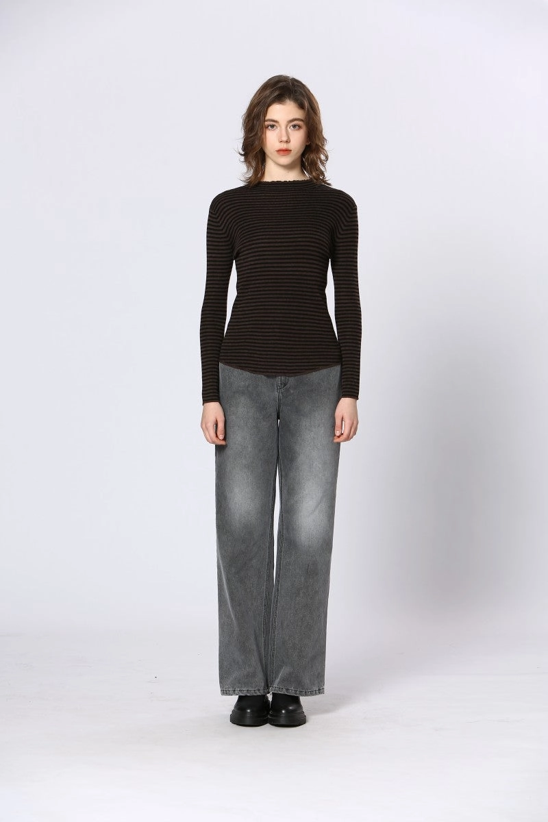 STRIPE LONG SLEEVE SHIRT Easy Style Fashionable Fit