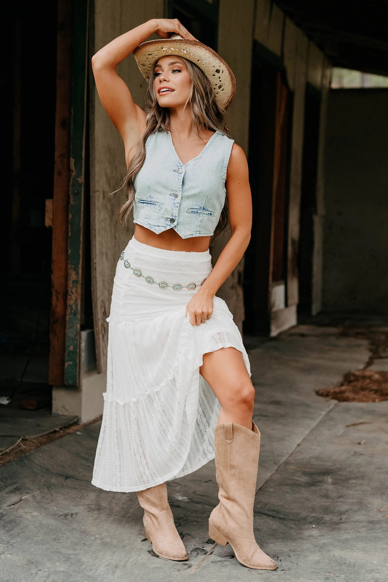 Strut Your Stuff Denim Vest (Light) Minimalist Styling sporty wear