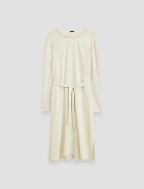 Bishop-Sleeve Drapy Cady Didot Dress