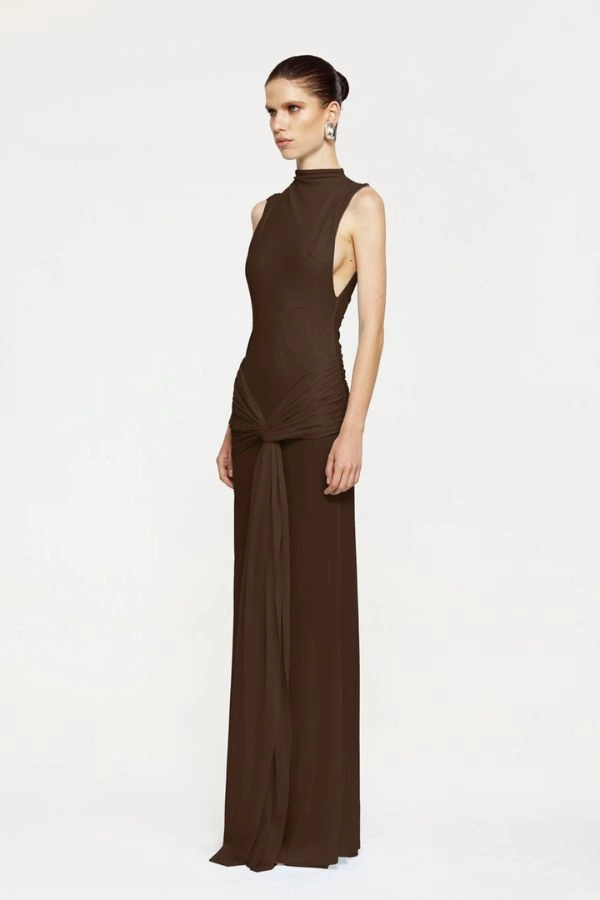 Roza Maxi Dress Chocolate Midnight Mood