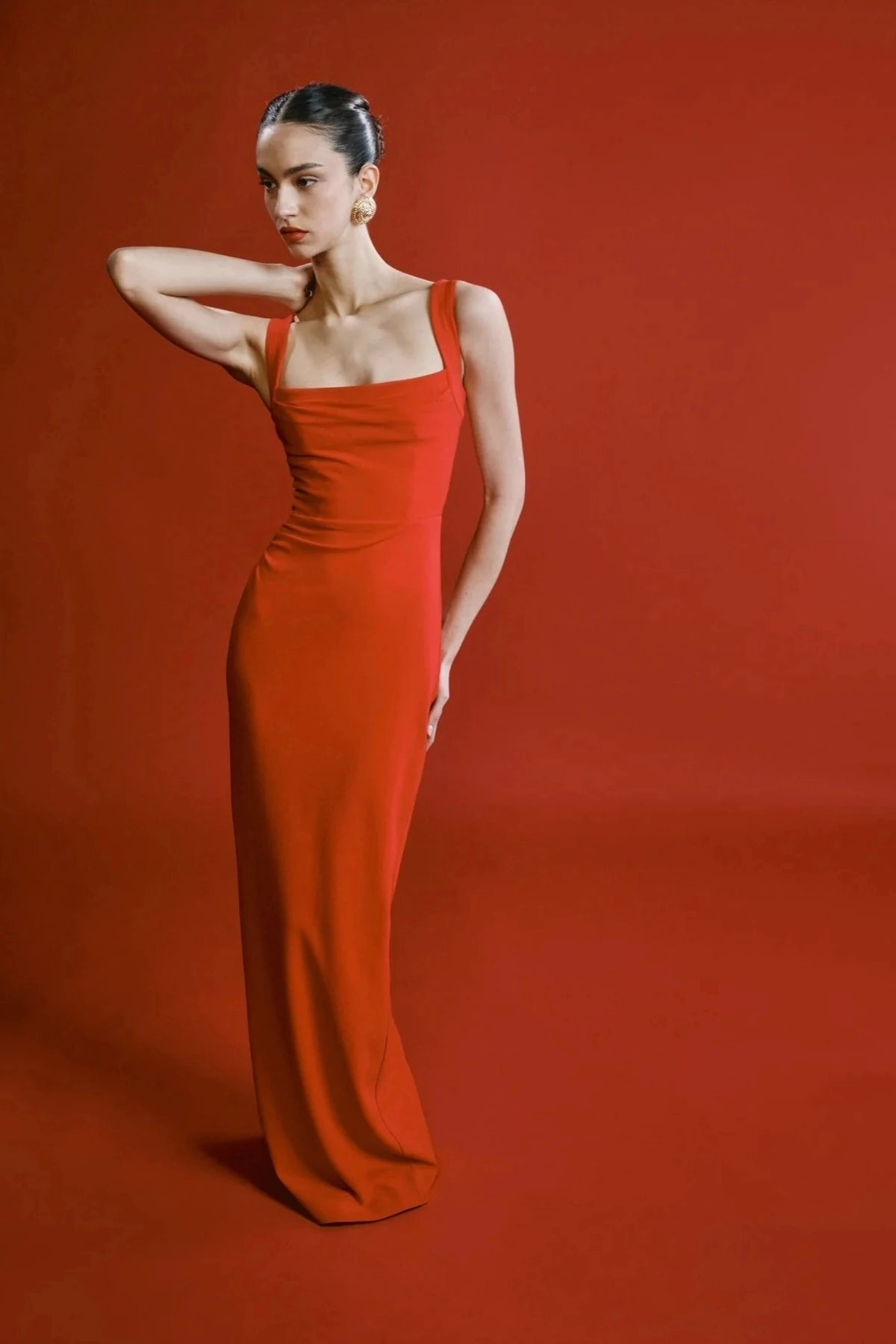 NonChafeSeams Cool Tone Marbella Gown Cherry Red