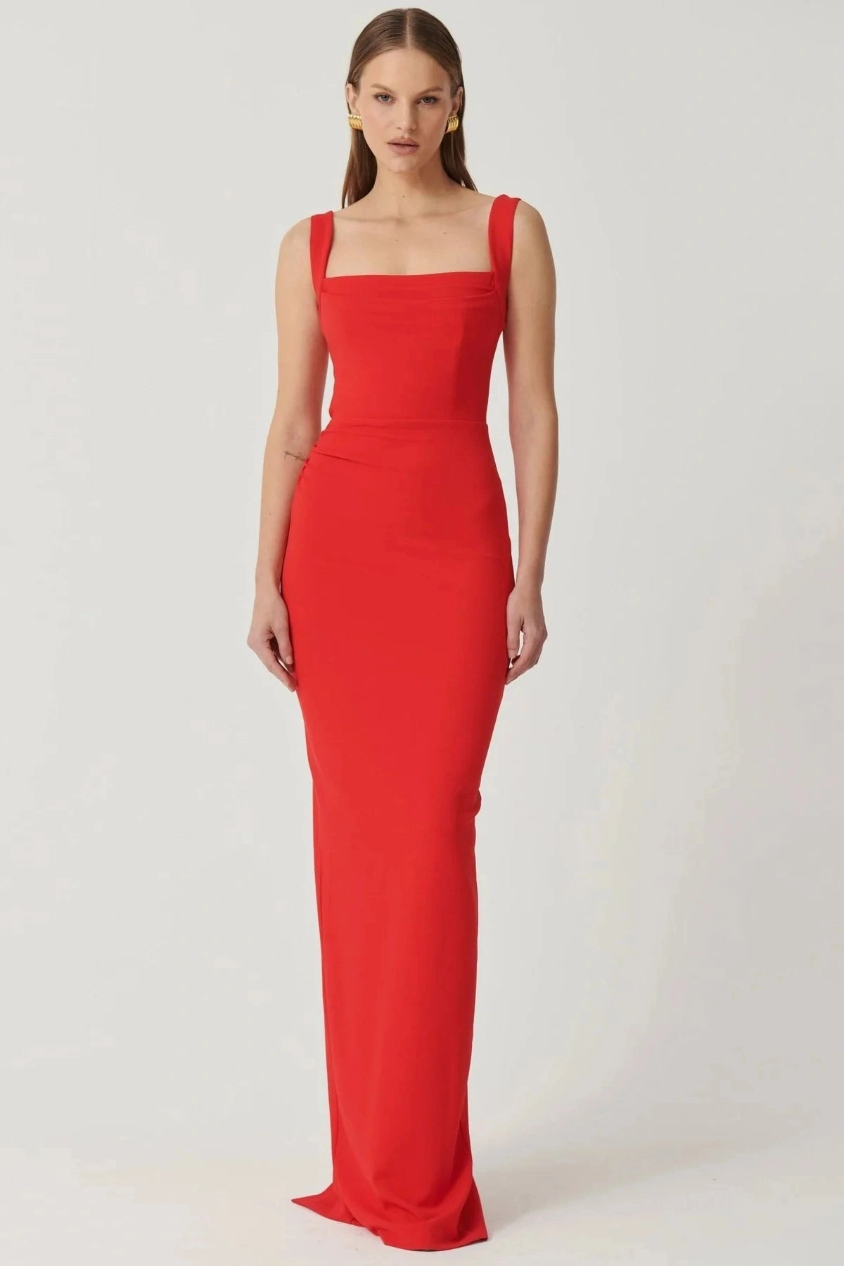 Edgy vibes Marbella Gown Cherry Red