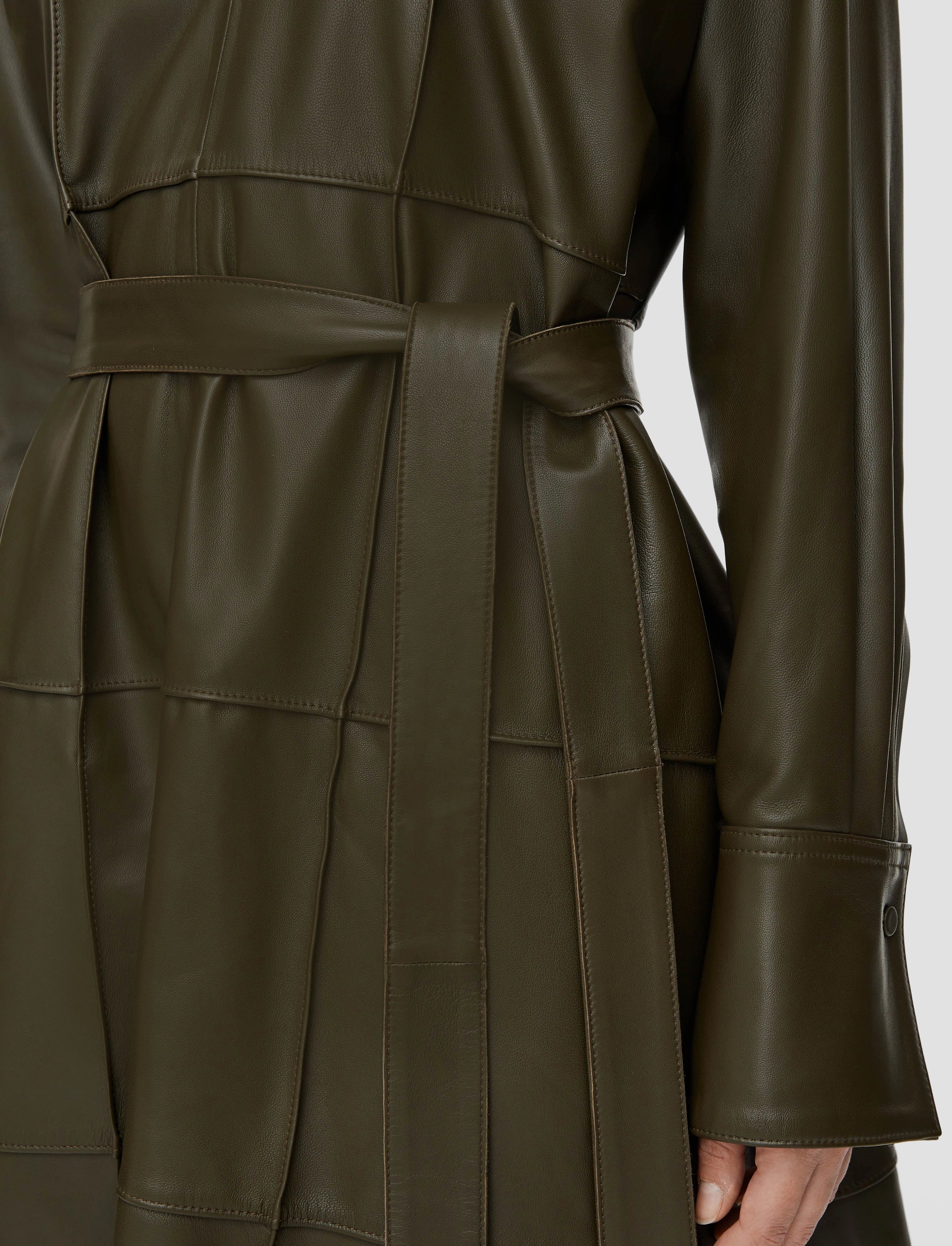 Grid Nappa Leather Matisse Dress Loose Flow