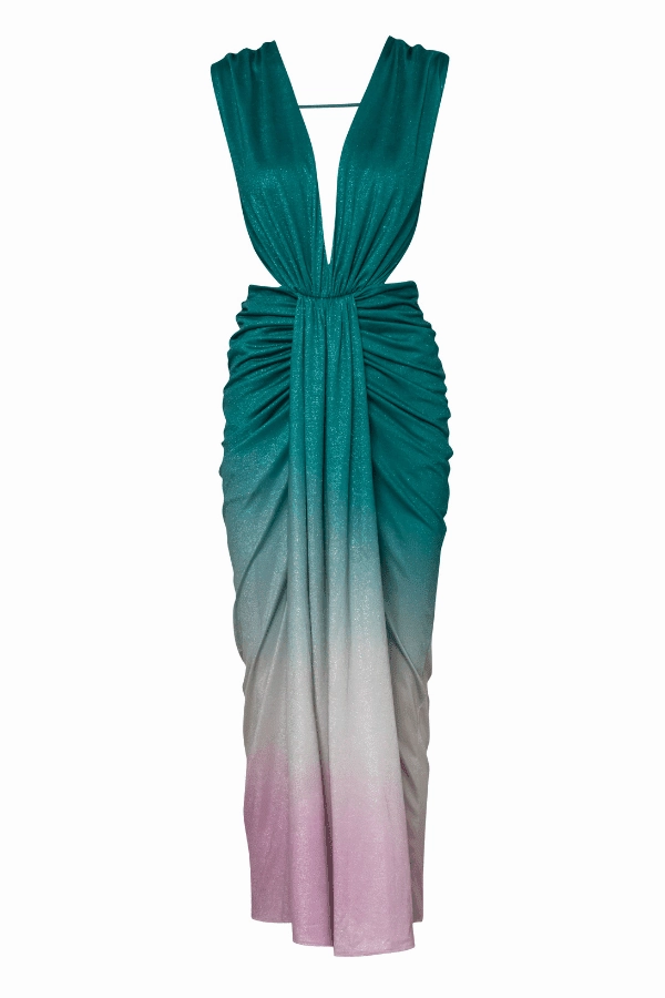 Smooth Layers Button-front Nia Dress Mantis Green