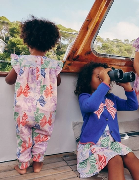 Ruffle Sleeve Romper-French Pink Bows Active Urban