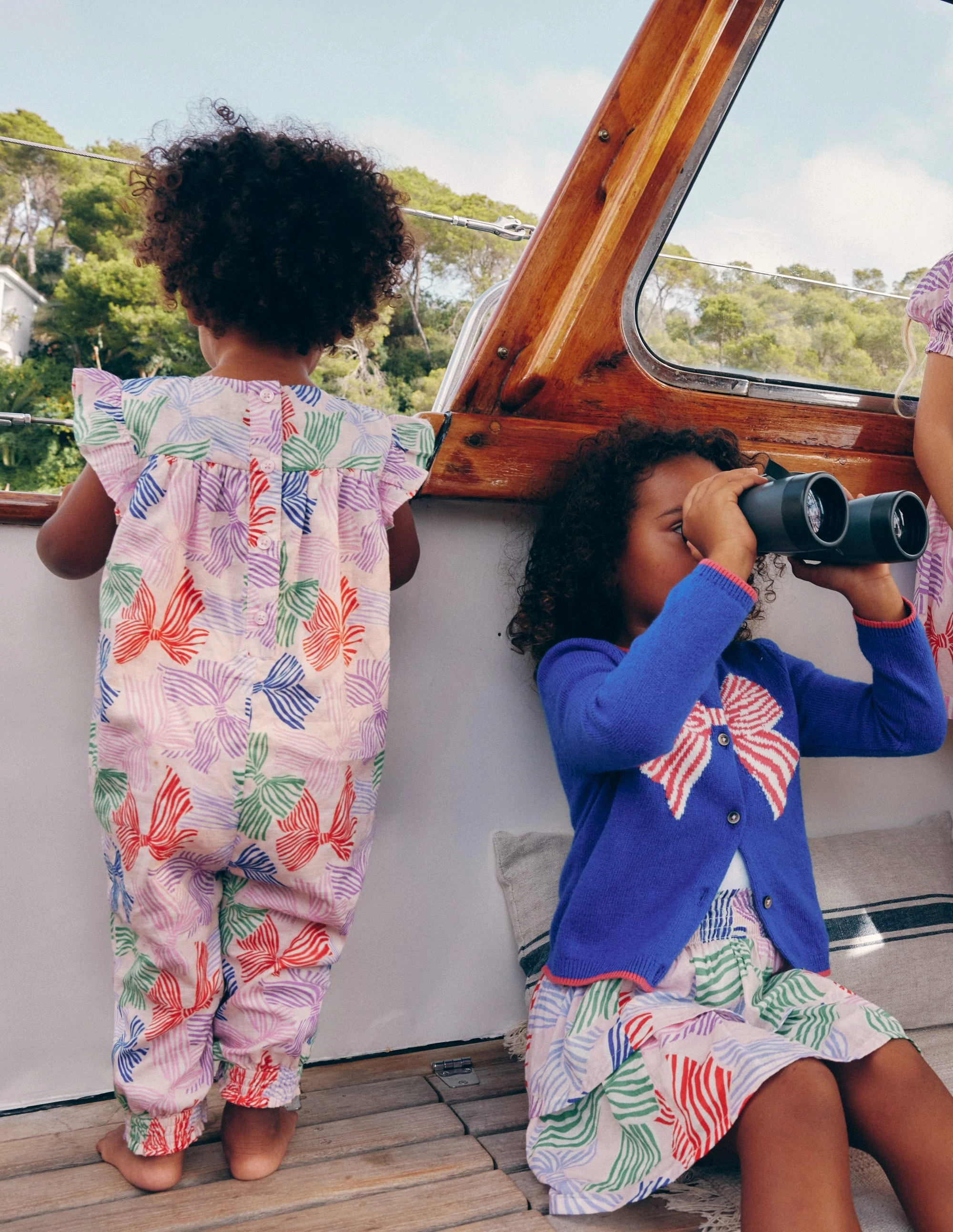 Yoga Youth Smart Adult Ruffle Sleeve Romper-French Pink Bows