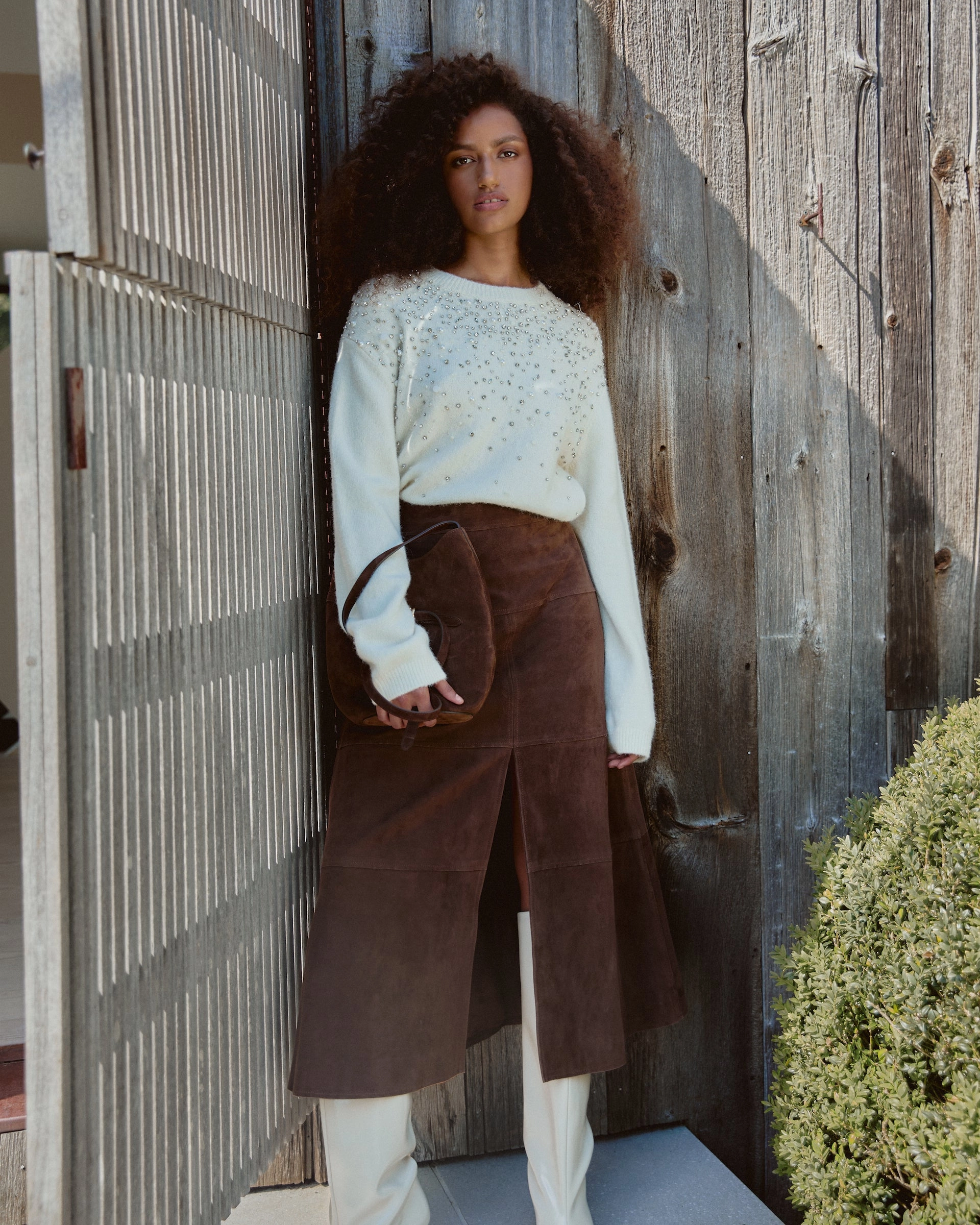 Suede Hudson Skirt Secure Cuff Design