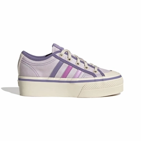 Game Fit ADIDAS GY7051 NIZZA PLATFORM JR'S (Medium) Pink/Lilac/White Textile Lifestyle Shoes
